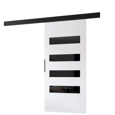 Interiérové ​​posuvné dvere BARRET 16 - 96 cm, biele / čierne