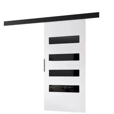 Interiérové ​​posuvné dvere BARRET 16 - 106 cm, biele / čierne