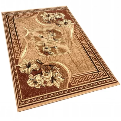 Vzorovaný koberec 50x90 cm LUKEN - béžový / hnedý