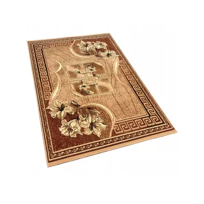 Vzorovaný koberec 50x90 cm LUKEN - béžový / hnedý