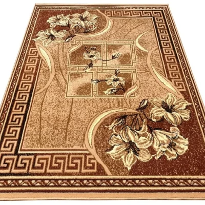 Vzorovaný koberec 50x90 cm LUKEN - béžový / hnedý