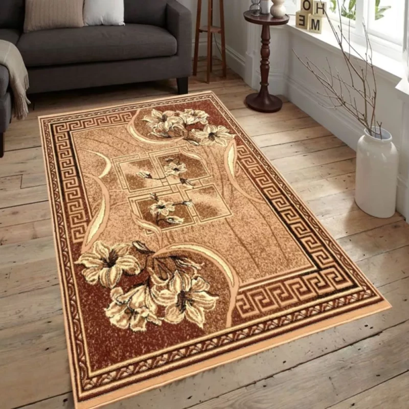 Vzorovaný koberec 50x90 cm LUKEN - béžový / hnedý