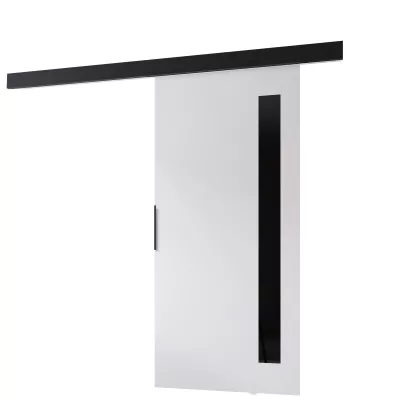 Interiérové ​​dvere na stenu BARRET 17 - 76 cm, biele / čierne