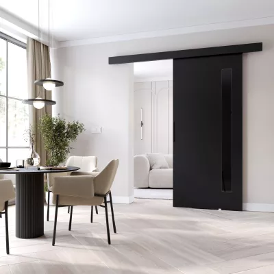 Interiérové ​​dvere na stenu BARRET 17 - 86 cm, čierne