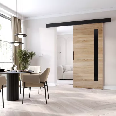 Interiérové ​​dvere na stenu BARRET 17 - 86 cm, dub sonoma / čierne