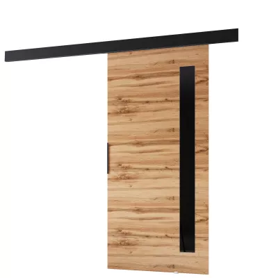 Interiérové ​​dvere na stenu BARRET 17 - 86 cm, dub wotan / čierne