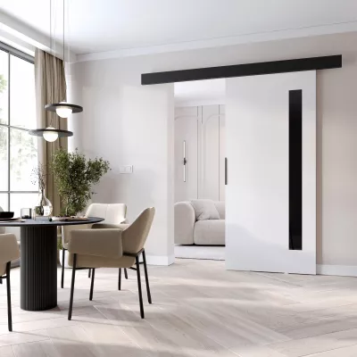 Interiérové ​​dvere na stenu BARRET 17 - 106 cm, biele / čierne