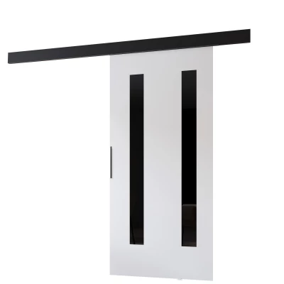 Posuvné dvere BARRET 18 - 76 cm, biele / čierne