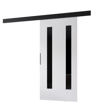 Posuvné dvere BARRET 18 - 76 cm, biele / čierne