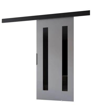 Posuvné dvere BARRET 18 - 96 cm, šedé / čierne