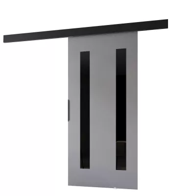 Posuvné dvere BARRET 18 - 96 cm, šedé / čierne