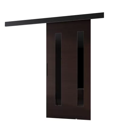Posuvné dvere BARRET 18 - 96 cm, wenge / čierne