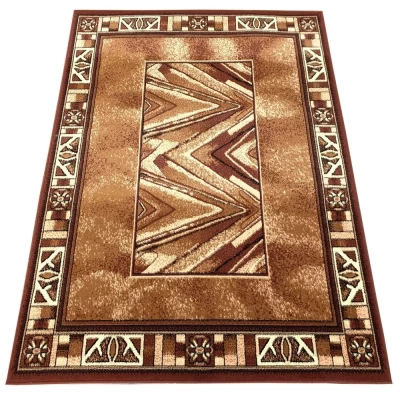 Vzorovaný kusový koberec 50x90 cm LUKEN - hnedý