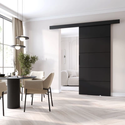 Interiérové ​​dvere na stenu BARRET 20 - 86 cm, čierne