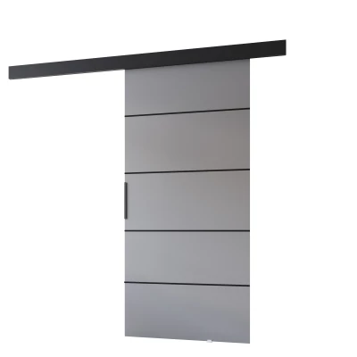 Interiérové ​​dvere na stenu BARRET 20 - 86 cm, šedé / čierne