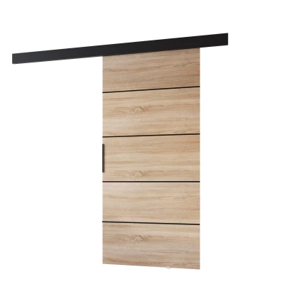 Interiérové ​​dvere na stenu BARRET 20 - 86 cm, dub sonoma / čierne