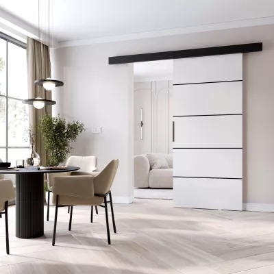 Interiérové ​​dvere na stenu BARRET 20 - 96 cm, biele / čierne