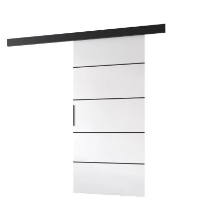Interiérové ​​dvere na stenu BARRET 20 - 106 cm, biele / čierne