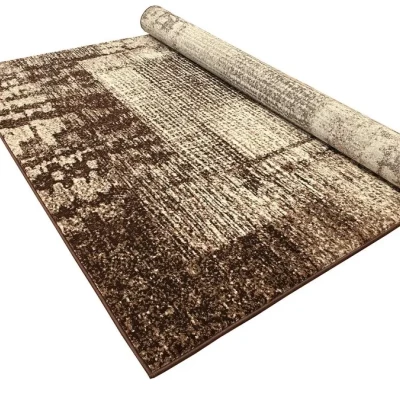Abstraktný kusový koberec 150x300 cm DEMIAN - hnedý