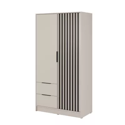Dvojdverová skriňa MARFA - šírka 105 cm, kašmír / čierna