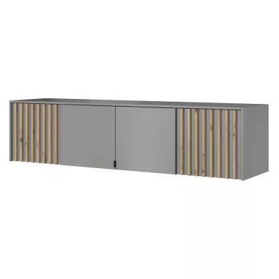 Nadstavba na šatníkovú skriňu MARFA - šírka 205 cm, šedá / dub artisan