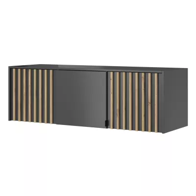 Nadstavba na šatníkovú skriňu MARFA - šírka 155 cm, grafit / dub artisan