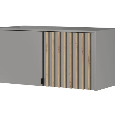 Nadstavba na šatníkovú skriňu MARFA - šírka 105 cm, šedá / dub artisan