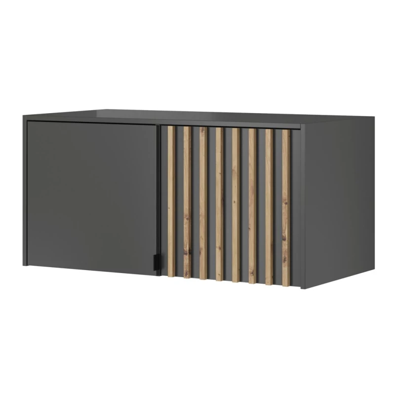 Nadstavba na šatníkovú skriňu MARFA - šírka 105 cm, grafit / dub artisan