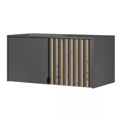 Nadstavba na šatníkovú skriňu MARFA - šírka 105 cm, grafit / dub artisan