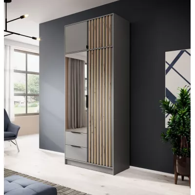 Nadstavba na šatníkovú skriňu MARFA - šírka 105 cm, dub artisan / čierna