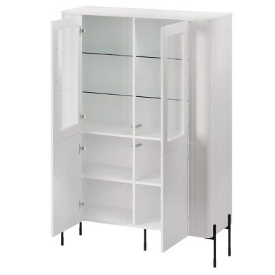 Presklená skriňa CALERA - čierna