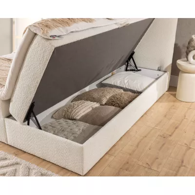Manželská kontinentálna posteľ 180x200 GADALUPA - čierna + topper