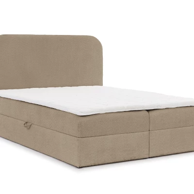 Jednolôžková kontinentálna posteľ 120x200 GADALUPA - šedá + topper