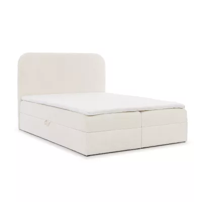 Jednolôžková kontinentálna posteľ 120x200 GADALUPA - smotanová + topper