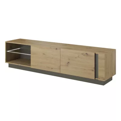 Televízny stolík 187 cm DOTHAN - dub artisan / grafitový