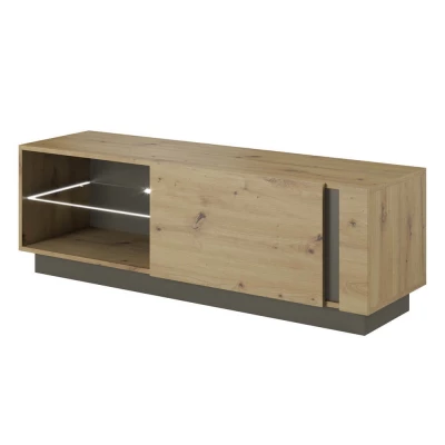 Televízny stolík 138 cm DOTHAN - dub artisan / grafitový