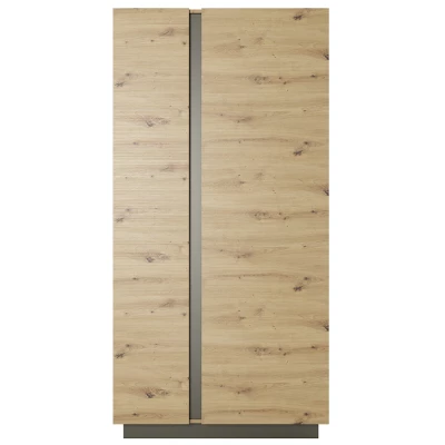 Dvojdverová šatníková skriňa 97 cm DOTHAN - dub artisan / grafitová