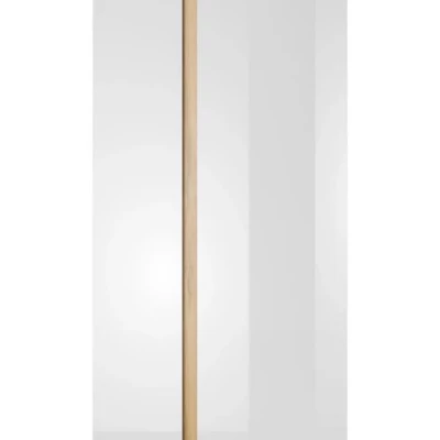 Dvojdverová šatníková skriňa 97 cm DOTHAN - dub grandson / biela / lesklá biela