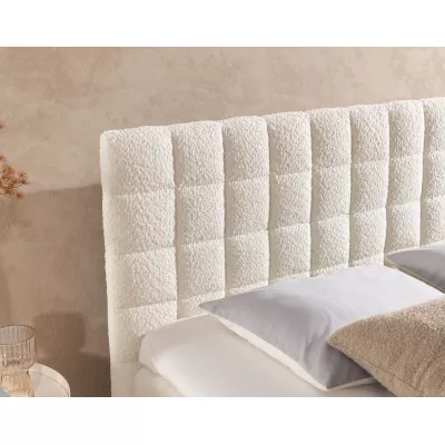 Manželská boxspringová posteľ 140x200 SALOMA - svetlo hnedá + topper