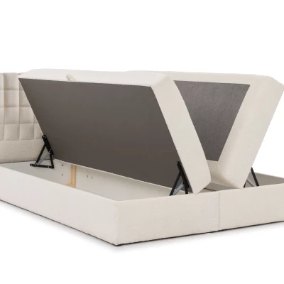 Manželská boxspringová posteľ 160x200 SALOMA - modrá + topper