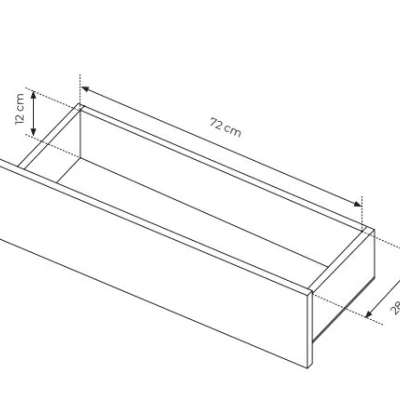 Presklená komoda 180 cm DEMOPOLIS - dub evoke / čierna + LED osvetlenie ZDARMA