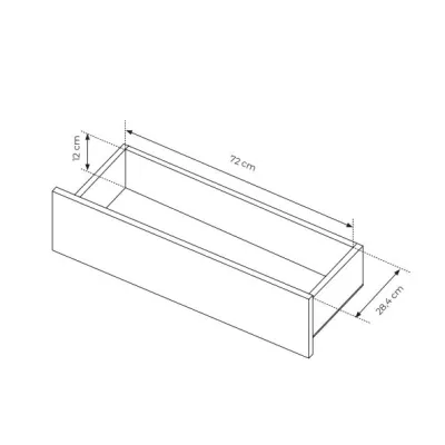 Presklená komoda 180 cm DEMOPOLIS - dub evoke / čierna + LED osvetlenie ZDARMA