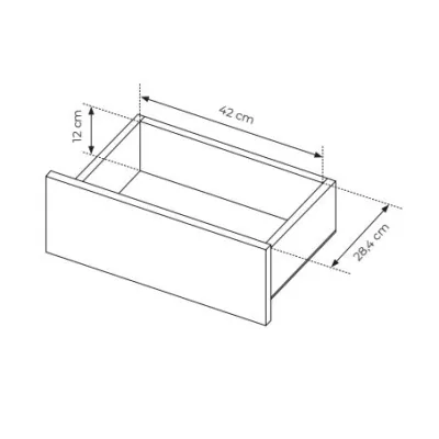 Presklená komoda 150 cm DEMOPOLIS - dub evoke / čierna + LED osvetlenie ZDARMA
