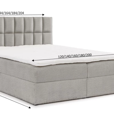 Manželská čalúnená posteľ 180x200 ALIBINA - modrá + topper