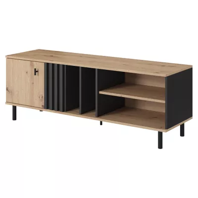 Stolík pod televízor 138 cm CHATOM - dub artisan / antracitový