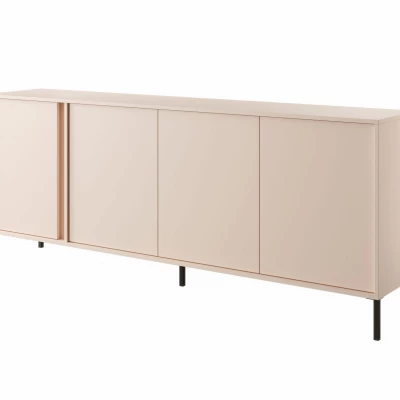 Široká komoda s dvierkami 203 cm SLOCOMB - béžová