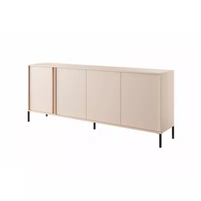 Široká komoda s dvierkami 203 cm SLOCOMB - béžová