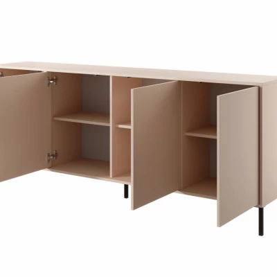 Široká komoda s dvierkami 203 cm SLOCOMB - béžová
