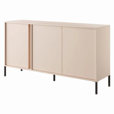 Široká komoda s dvierkami 153 cm SLOCOMB - béžová