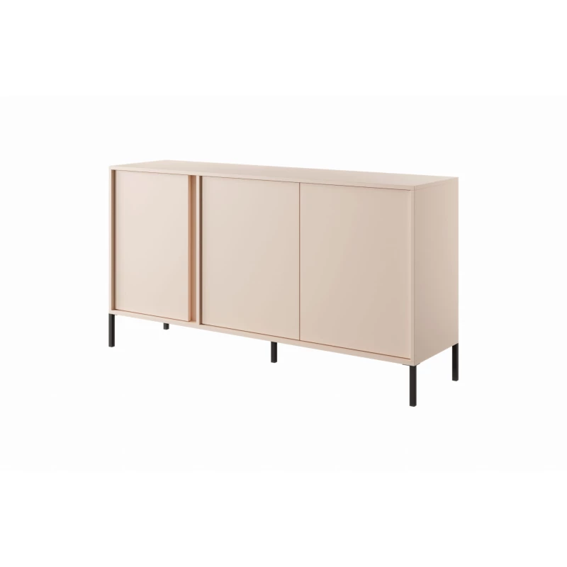 Široká komoda s dvierkami 153 cm SLOCOMB - béžová